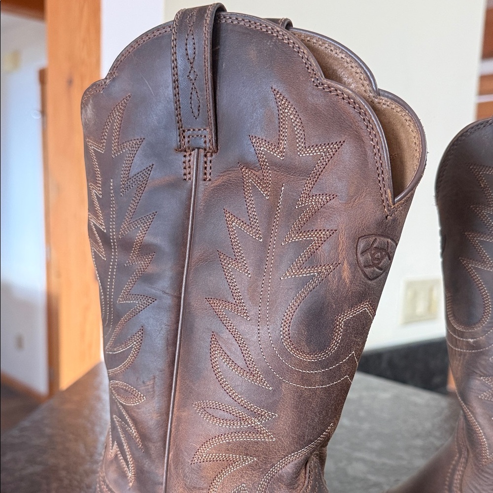 Ariat Dark Brown Leather Western Boots - Picture 2 of 7